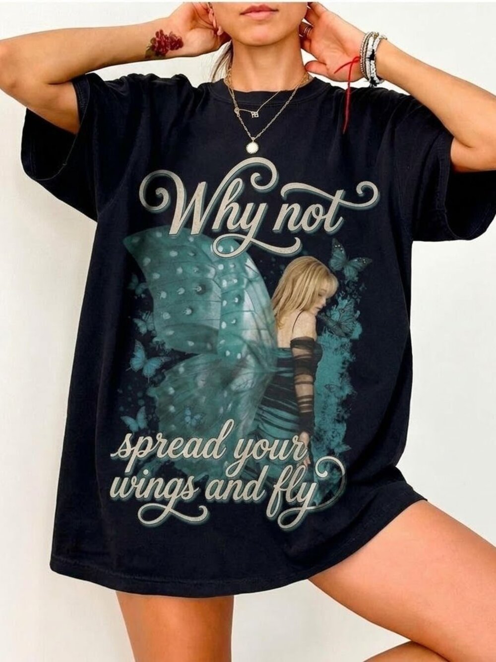 Hilary Duff Why Not Tee, Retro Y2K Butterfly Shirt